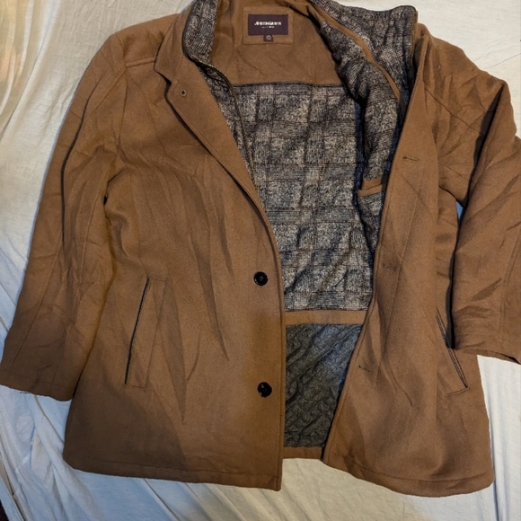 Johnston and Murphy XXL brown wool coat - Picture 9 of 14